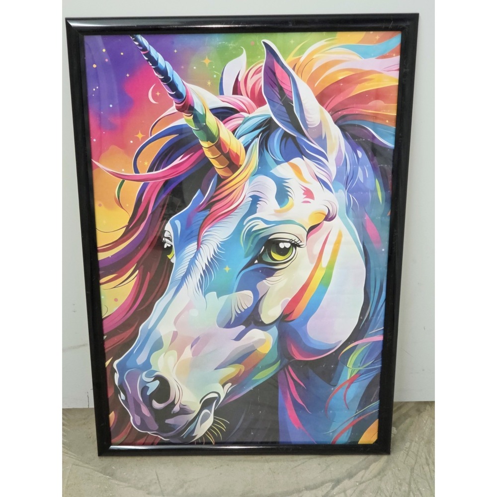 Tina Lavoie - Glamour Girl Unicorn Wall Poster, 14.725" x 22.375" Framed